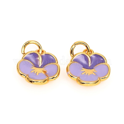 Charms smalto ottone&nbsp;X-ZIRC-F816-02C-G-1