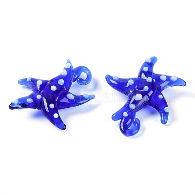 Colgantes artesanales de lampwork&nbsp;LAMP-C015-02J-1