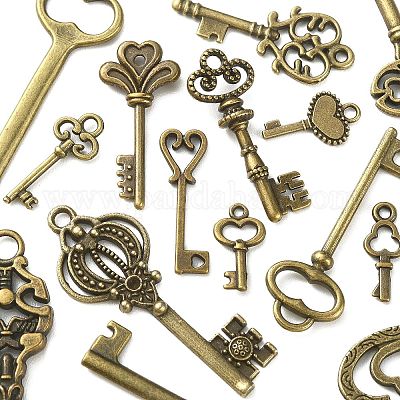 30PCS Assorted Antique Skeleton Keys, Vintage Steampunk Keys
