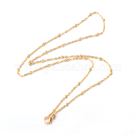 304 Stainless Steel Cable Chain Necklaces X-NJEW-P147-06G-1