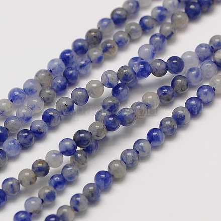 Натуральный драгоценный камень синее пятно яшма круглые бусины пряди G-A130-2mm-21-1