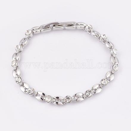 Модные браслеты-цепочки из экологически чистого сплава с настоящим платиновым покрытием BJEW-AA00061-P-1
