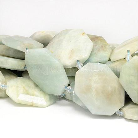 Natural Aquamarine Beads Strands G-P133-02-1