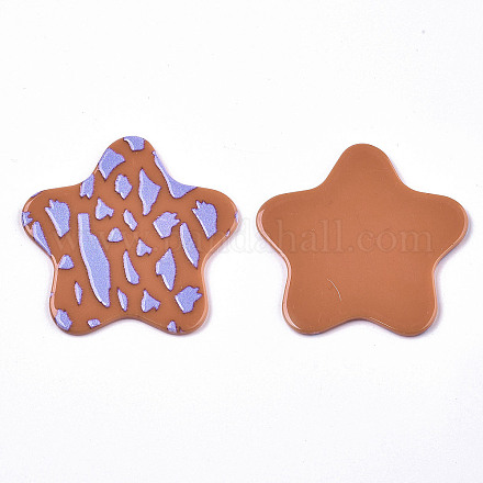 Opaque Printed Acrylic Cabochons MACR-N011-002-A01-1