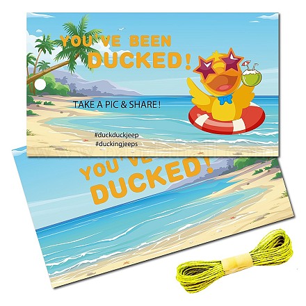 Creatcabin 50 Stück „You've been ducked“-Karten AJEW-CN0001-74C-1