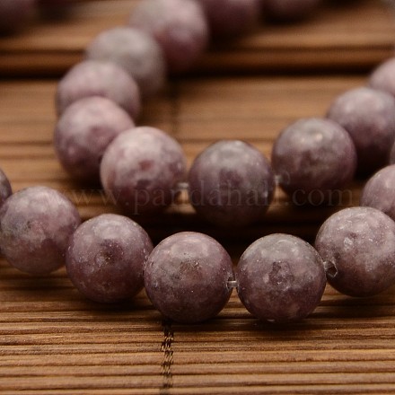 Turmalina chino natural de hebras de perlas reronda G-N0078-10mm-13-1