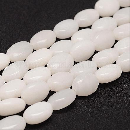 Chapelets de perle en jade blanc naturel G-K153-E01-1
