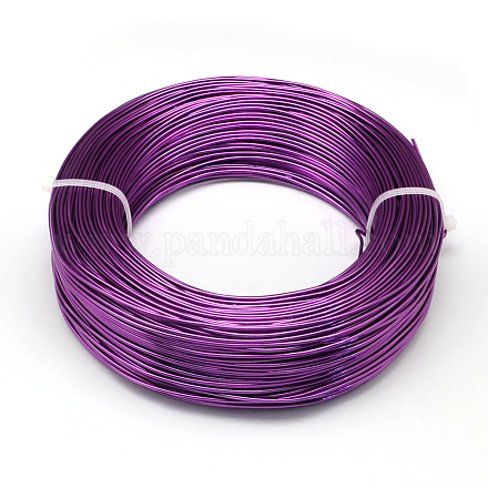 丸アルミ線  曲げ可能なメタルクラフトワイヤー  DIYジュエリークラフト作成用  暗紫色  7ゲージ  3.5mm  20m / 500g（65.6フィート/ 500g） AW-S001-3.5mm-11-1