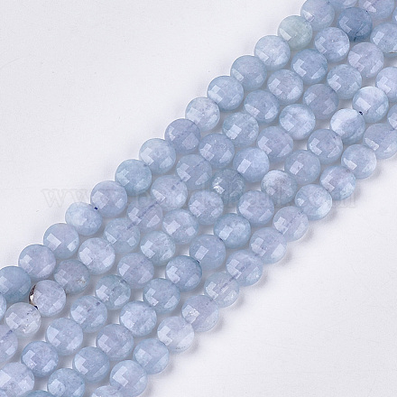 Natürliche Aquamarin Perlen Stränge G-S354-27-1