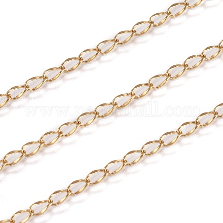 3.28 Feet Ion Plating(IP) 304 Stainless Steel Twisted Chains X-CHS-H007-16G-1