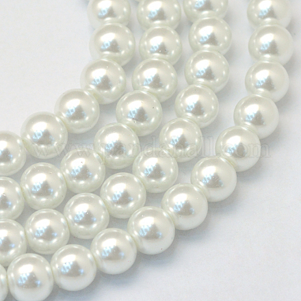 Perlas de perlas de vidrio pintado para hornear HY-Q003-5mm-01-1