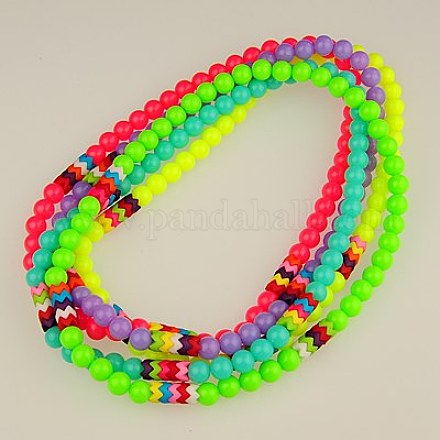 Fashion Acrylic Necklaces for Kids NJEW-JN00386-1