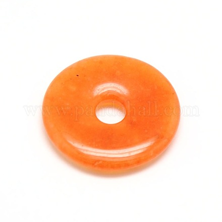 Donut/Pi Disc Natural Gemstone Big Pendants G-L234-50mm-09-1