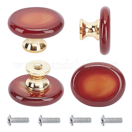 Natural Carnelian Drawer Knobs FIND-WH0056-40P-09-1