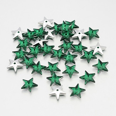 Estrella facetas de rhinestone de acrílico Taiwán abalorios volver chapado ACRT-M06-7-01-1