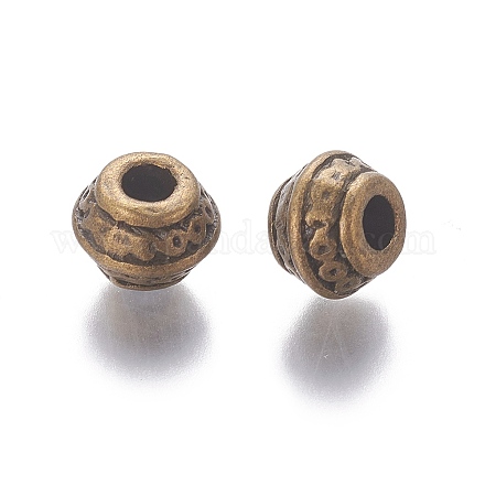 Tibétains antiques bronze métal séparateurs perles X-MLF0586Y-1