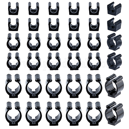 SuperZubehör 40 Stück 3 Stil Kunststoff-Angelrutenhalter-Clips KY-FH0001-32-1