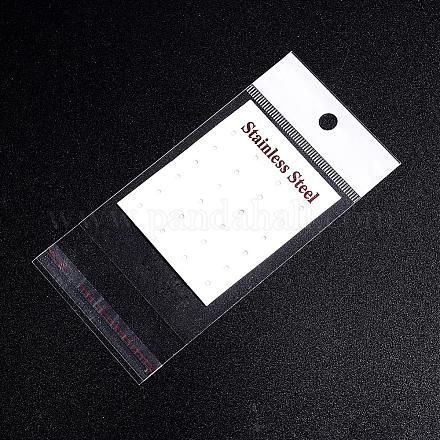 長方形セロファンバッグ  ディスプレイカード付き  ホワイト  14.5x7cm  一方的な厚さ：0.035mm  ディスプレイカード：72x60x0.3mm OPC-F003-10-1