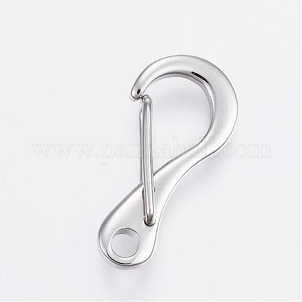 304 Stainless Steel Keychain Clasp Findings STAS-P150-07P-1