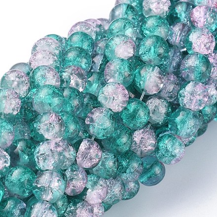 Chapelets de perles en verre craquelé X-CCG-Q002-4mm-06-1