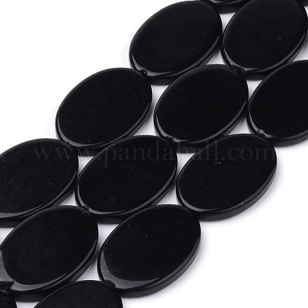 Sintetico pietra nera fili di perline G-Q949-006-1