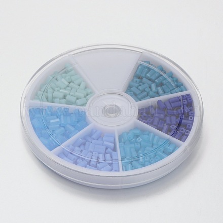 Facettiert Quaders feste Farbe Glasperle GLAA-X0009-B-1