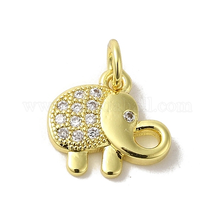 Подвески из настоящей 18-каратной позолоченной латуни с фианитами KK-M283-02D-01-1