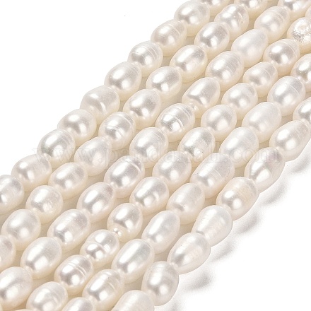 Hebras de perlas de agua dulce cultivadas naturales PEAR-E016-132-1