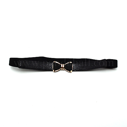 Cintura elastica con fiocco in pu AJEW-WH0280-02LG-B-1