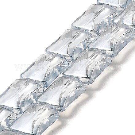 Transparentes perles de verre de galvanoplastie brins EGLA-H103-PL01-1