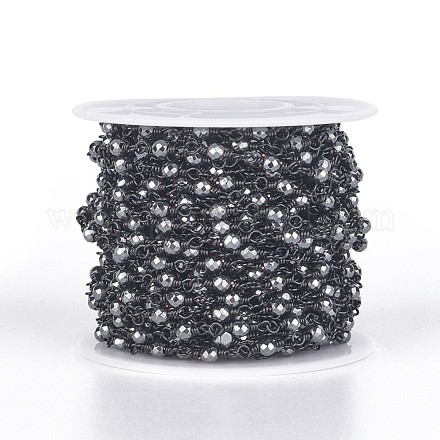 Chaînes à perles synthétiques non magnétiques fabriquées à la main CHC-F007-16B-02-1