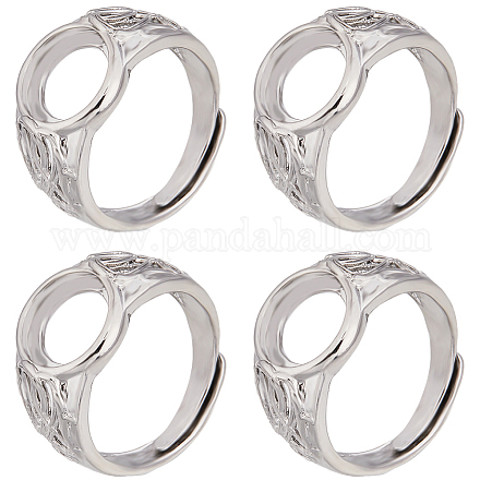 Sunnyclue 8 pieza de accesorios de anillo ajustables de latón KK-SC0003-96-1