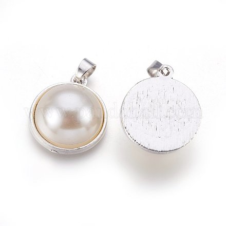 Pendentifs de perle d'imitation acrylique PALLOY-E487-01S-1