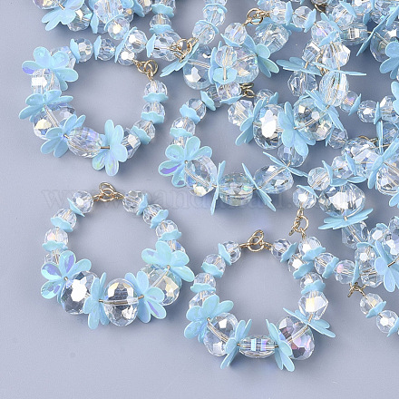 Glass Beads Pendants FIND-S306-17A-1