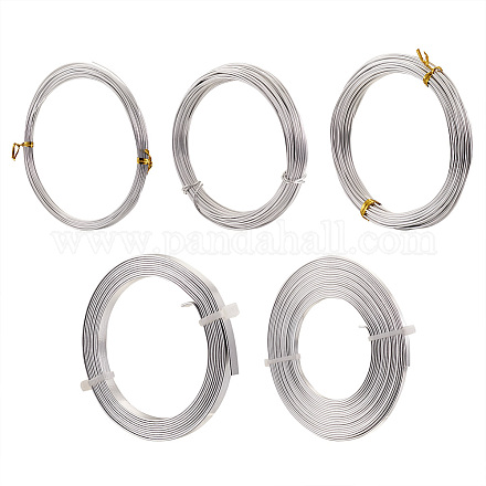 Craftdady 5 rollos de alambre artesanal de aluminio de 5 estilos AW-CD0001-02-1