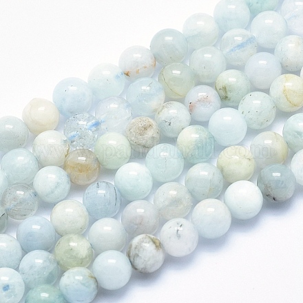 Chapelets de perles en aigue-marine naturelle G-K256-60C-1