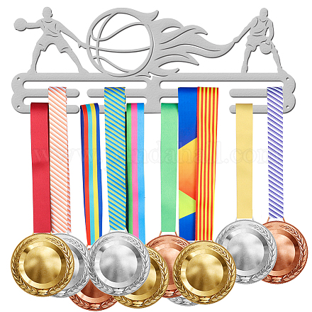 Support mural d'affichage de support de cintre de médaille de fer de thème de sports ODIS-WH0024-036-1