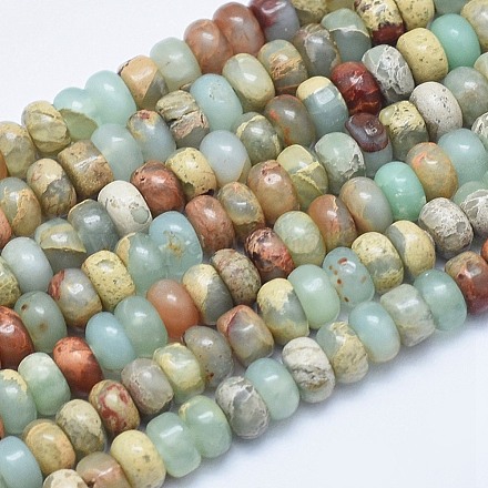 Chapelets de perles en jaspe aqua terra naturel G-E444-16-4mm-1