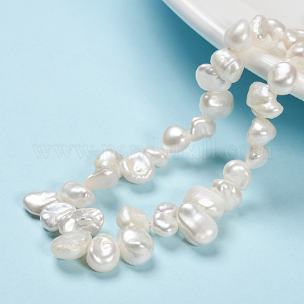 Hebras de perlas keshi de perlas barrocas naturales PEAR-Q004-31-1