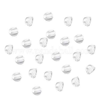 プラスチック製のヘアバンドのバックル  透明性  ヘアバンドアクセサリー  ラウンド  透明  9x5.5mm  穴：3.5~4mm  30個/箱 DIY-NB0004-21-1