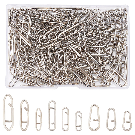 SUPERFINDINGS 180Pcs 9 Style 201 Stainless Steel High Strength Fishing  Snap, Fishing Clip Lure Quick Change, Fishing Accessories, Stainless Steel
