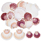 2 Styles Natural Shell, Scallop Shape, Mixed Color, 50~130mm, 12pcs/set