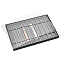 10 Grids Rectangle PU Leather Watch Straps Necklace Bracelet Display Tray, with Rectangle Transparent PVC Plastic Lids, Gray, Tray: 260x400x25mm, 1pc; Lids: 402x262x18mm, 1pc