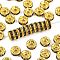 Brass Rhinestone Spacer Beads, Grade A, Straight Flange, Golden Metal Color, Rondelle, Black Diamond, 6x3mm, Hole: 1mm