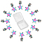 12Pcs #5 Alloy Zipper Sliders, Zip Pull Heads, Star, Rainbow Color, 3.5cm