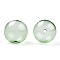 Transparent Blow High Borosilicate Glass Globe Beads, Round, for DIY Wish Bottle Pendant Glass Beads, Medium Sea Green, 18x17mm, Hole: 2mm