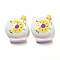 Halloween Opaque Resin Decoden Cabochons, White, Eye, 23.5x20x7.5mm