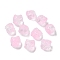 Baking Painted Transparent Glass Beads, Gradient Color, Lion, Pearl Pink, 11.5x11x9.5mm, Hole: 1.2mm