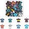 SUPERFINDINGS 48Pcs 8 Colors Alloy Enamel Connector Charms Sea Turtle Connector Charm with Double Loops 24x18mm Platinum Tortoise Link Connectors for Bracelet Earring Jewelry Making, Hole: 1.8mm