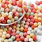 Opaque Acrylic Beads, Round, Colorful, 7~7.5x7.5~7.8x7.5~7.8mm, Hole: 1.6mm